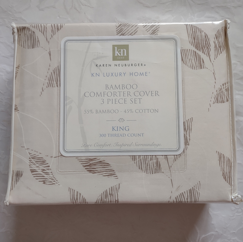 New 🎀 Luxury 3 piece set Bamboo cotton comforter cover 2 pillowcase shams